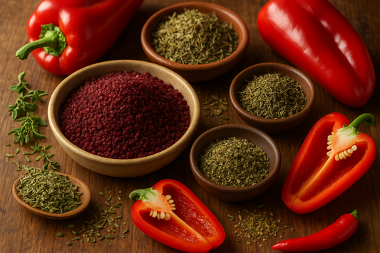 sumac, mediterranean spices, red peppers